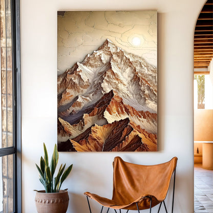 3D Minimalist Mountain Wall Art