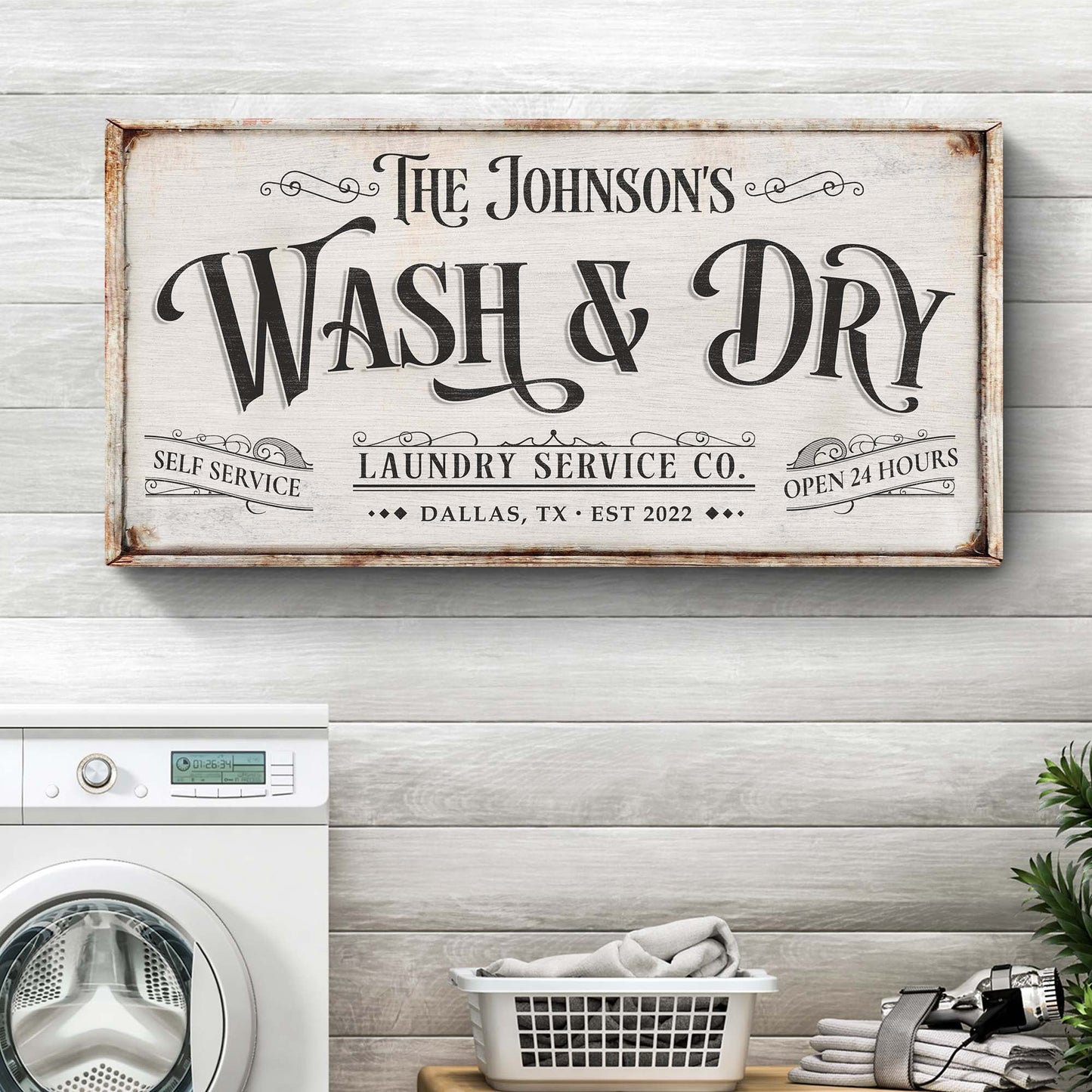 Personalized Laundry Service Sign