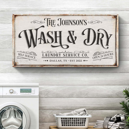 Personalized Laundry Service Sign