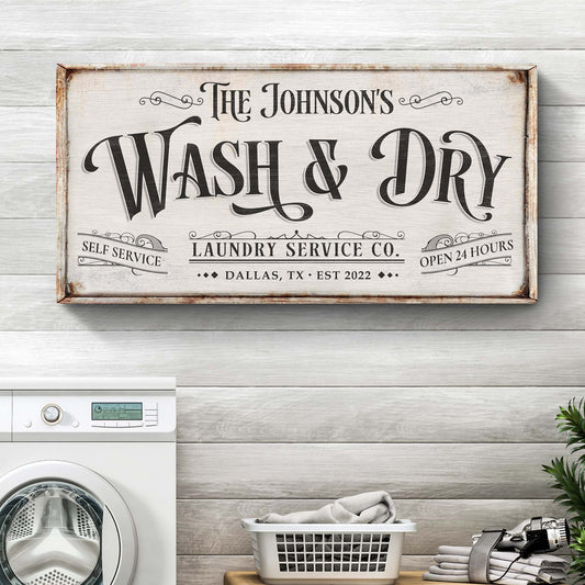 Personalized Laundry Service Sign
