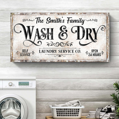 Personalized Laundry Service Sign II