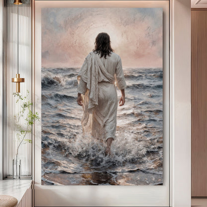Jesus Christ Walking On Water Faith Wall Art VII