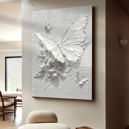 White Butterfly Wall Art