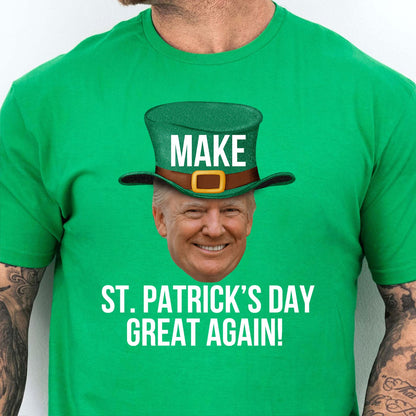 Donald Trump Make St. Patrick's Day Great Again Dark Shirt, Trump T-Shirt, Funny Trump St Patrick's Day Shirt, Irish Shirt 681884- GOP