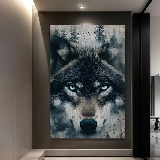 Wolf Double Exposure Wall Art III