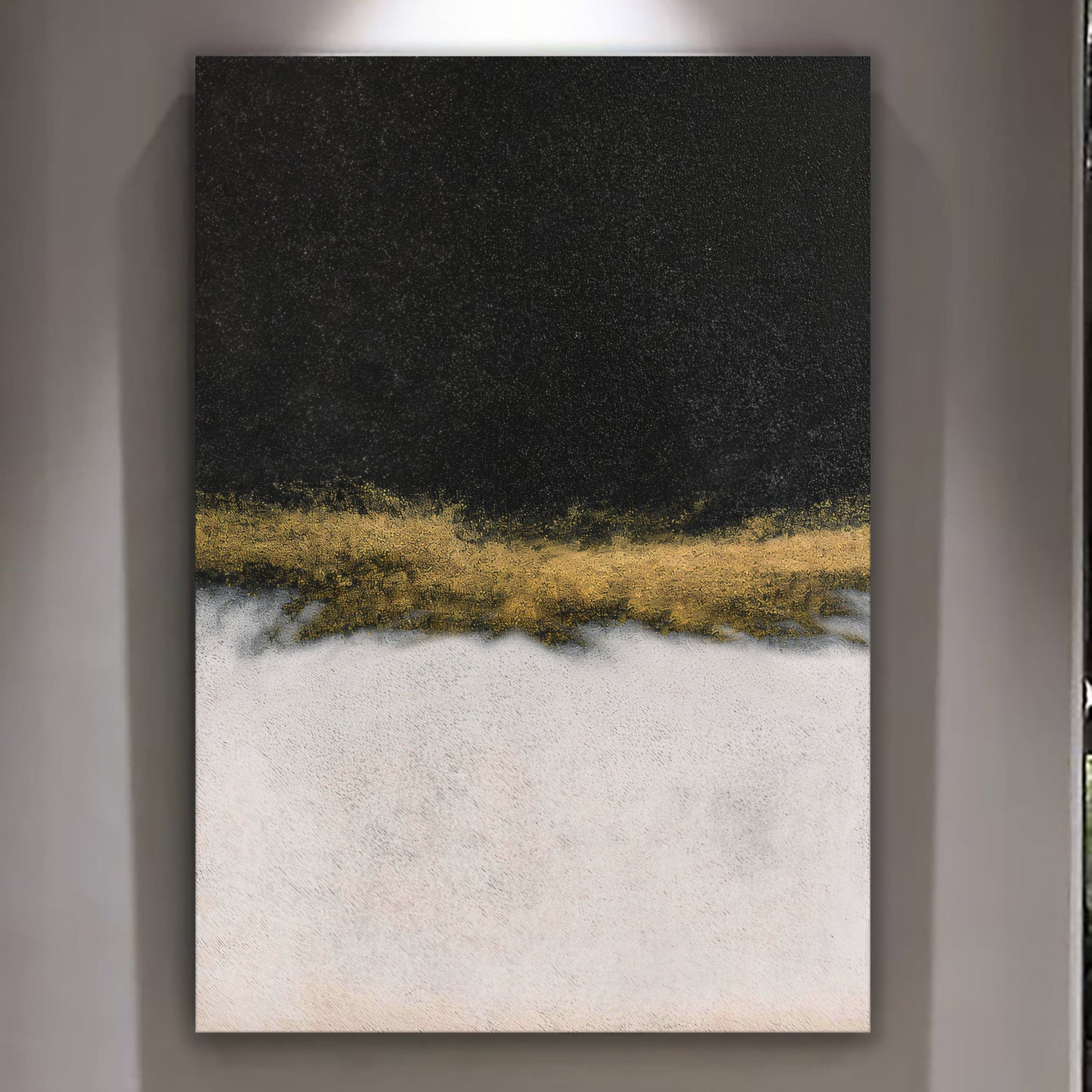 Minimalist Black and Gold Wall Art II