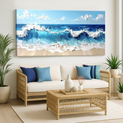 Serene Ocean Wave Coastal Wall Art II