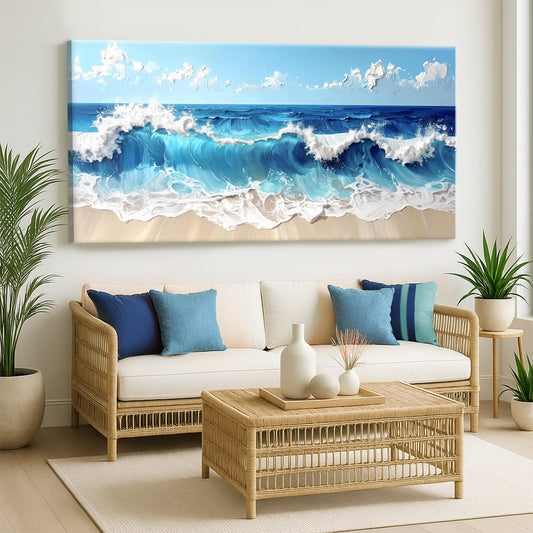 Serene Ocean Wave Coastal Wall Art II