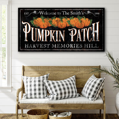 Personalized Pumpkin Patch Sign IX-0