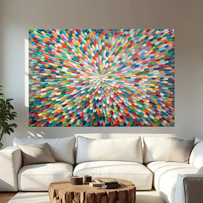 Radiant Bloom Abstract Impasto Wall Art
