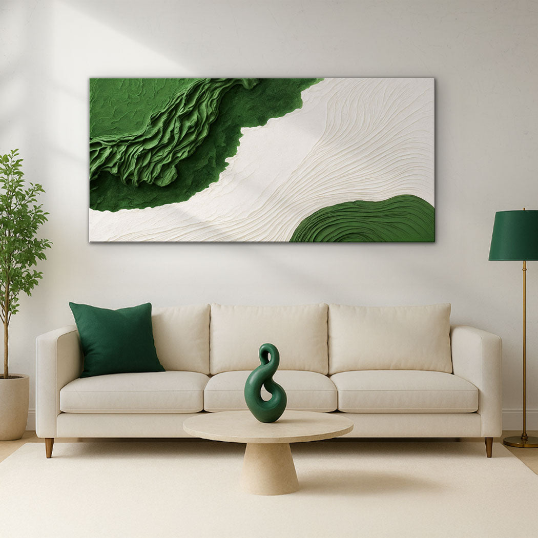 Green Rivers Abstract Wall Art IX