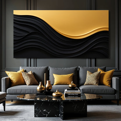 Black And Gold Minimalist Abstract VI
