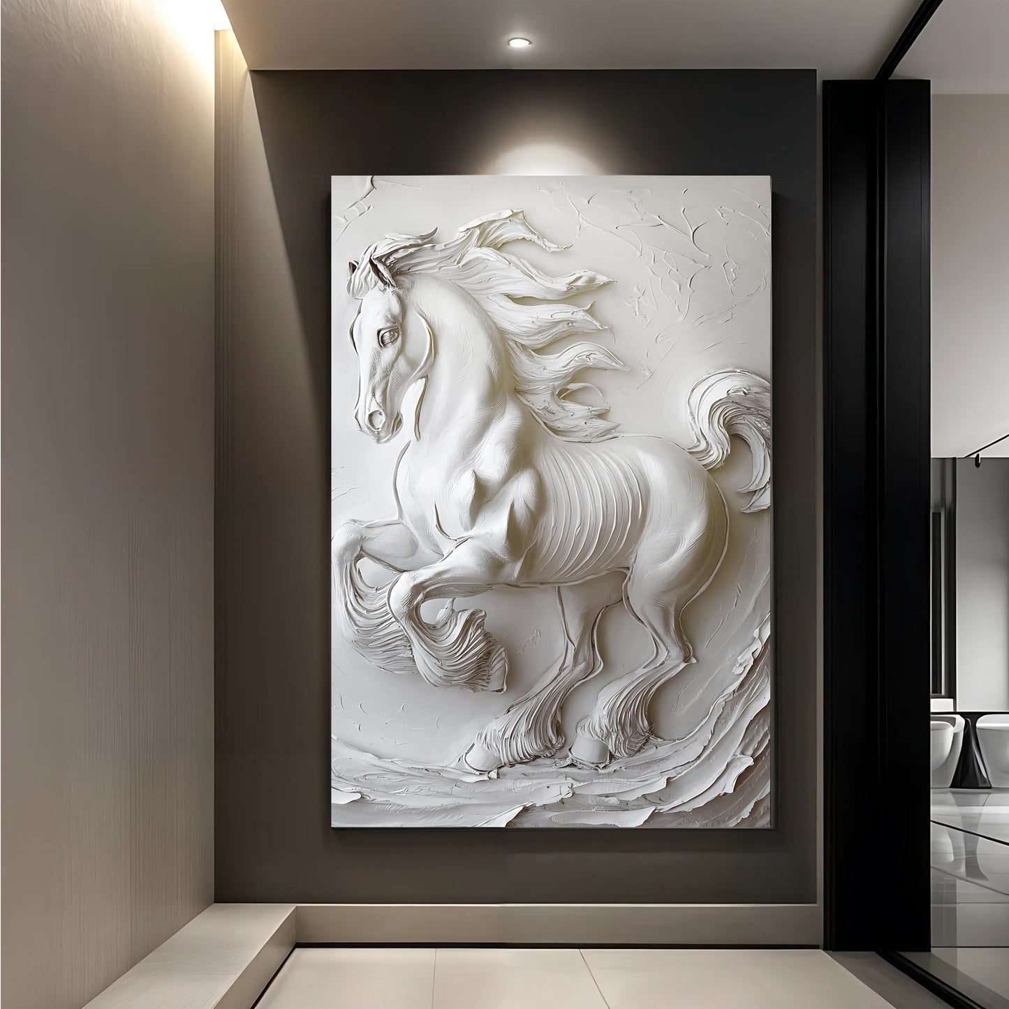 3D Minimalist Horse Wall Art