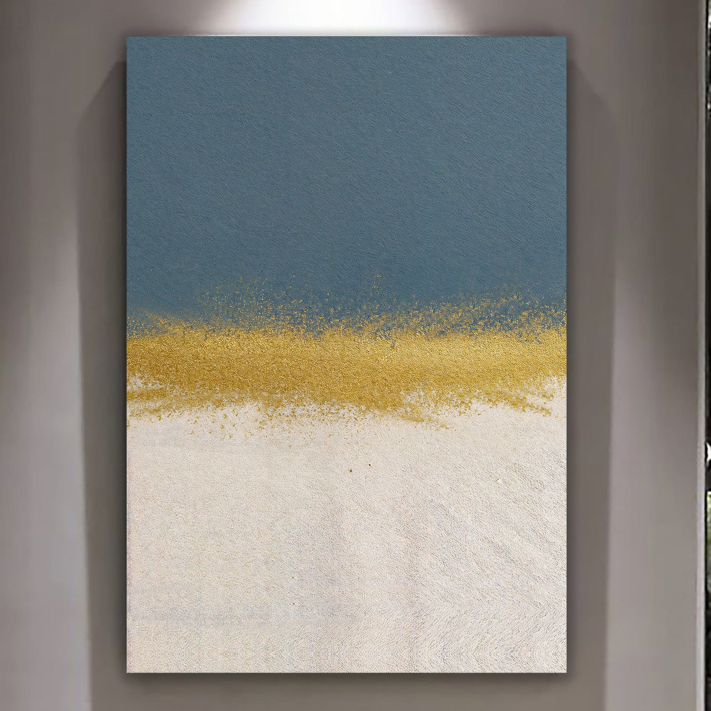 Minimalist Blue and Gold Wall Art