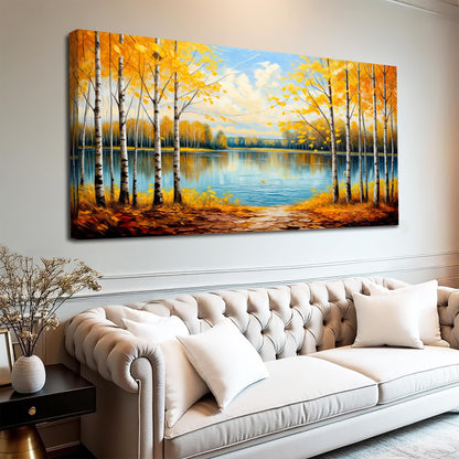 Autumn Whispers Impasto Wall Art
