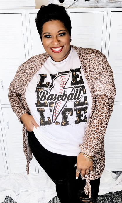 Baseball Life Lightning Bolt T-Shirt