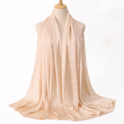 Cross-border Arrival Malaysia Natural Wrinkle All-match Scarf