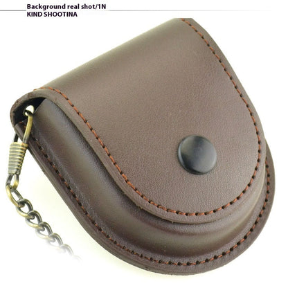 New Black 181 Retro Denim Leather Pocket Watch