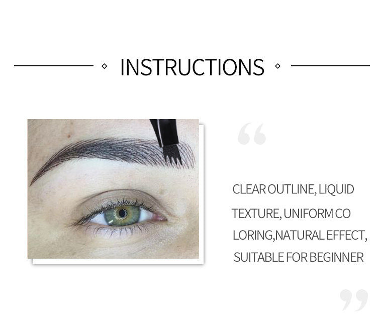 Four-Head Liquid Tattoo Eyebrow Pencil