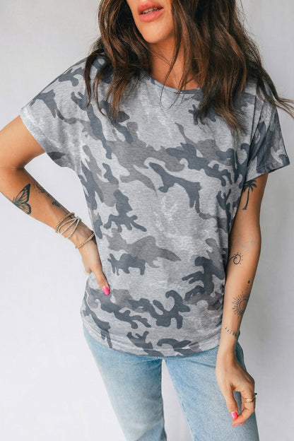 Camouflage Round Neck T-Shirt
