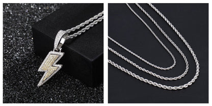 Hot Selling Lightning Zircon Hip Hop Pendant