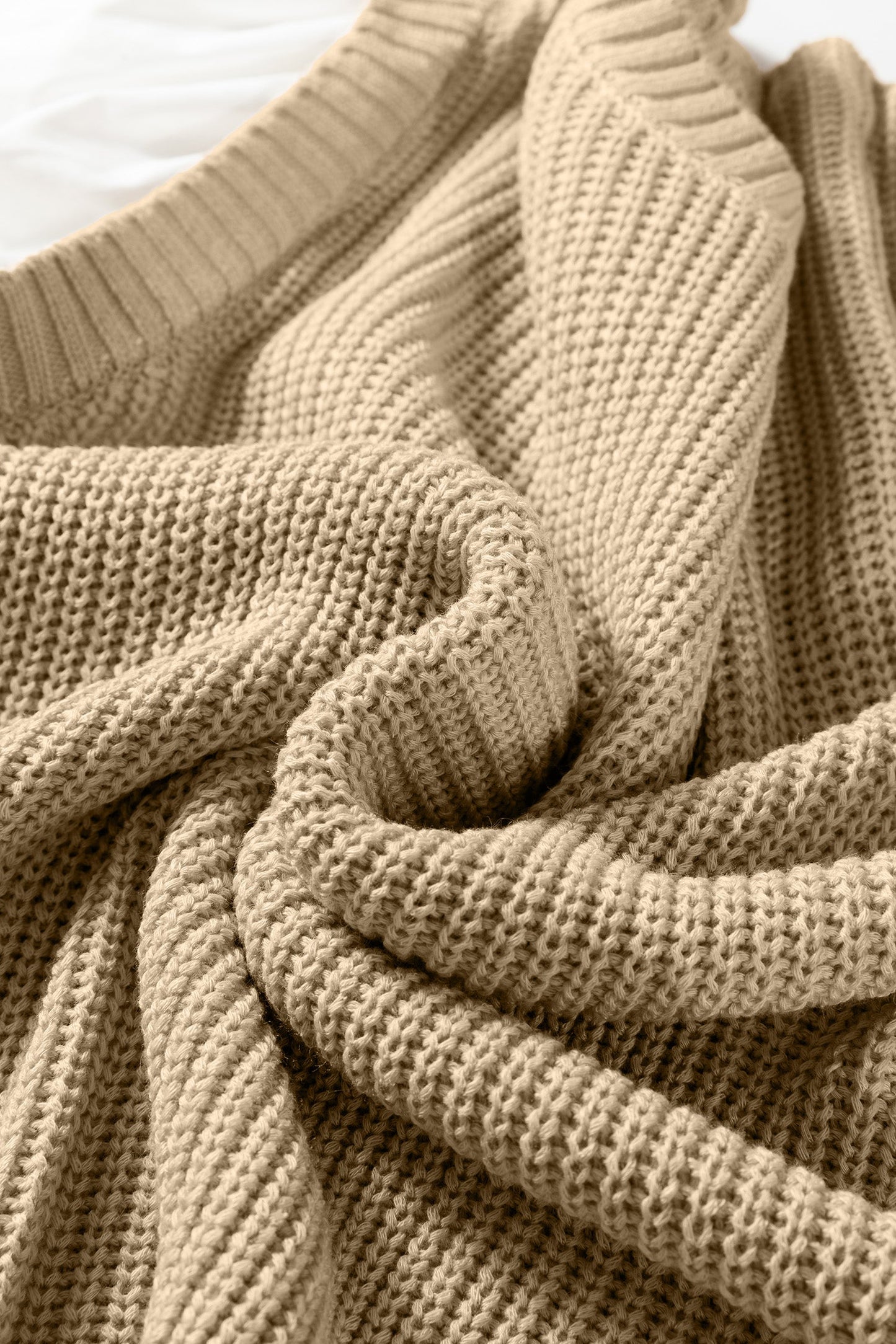 Round Neck Knit Contrast Short Sleeve Sweater