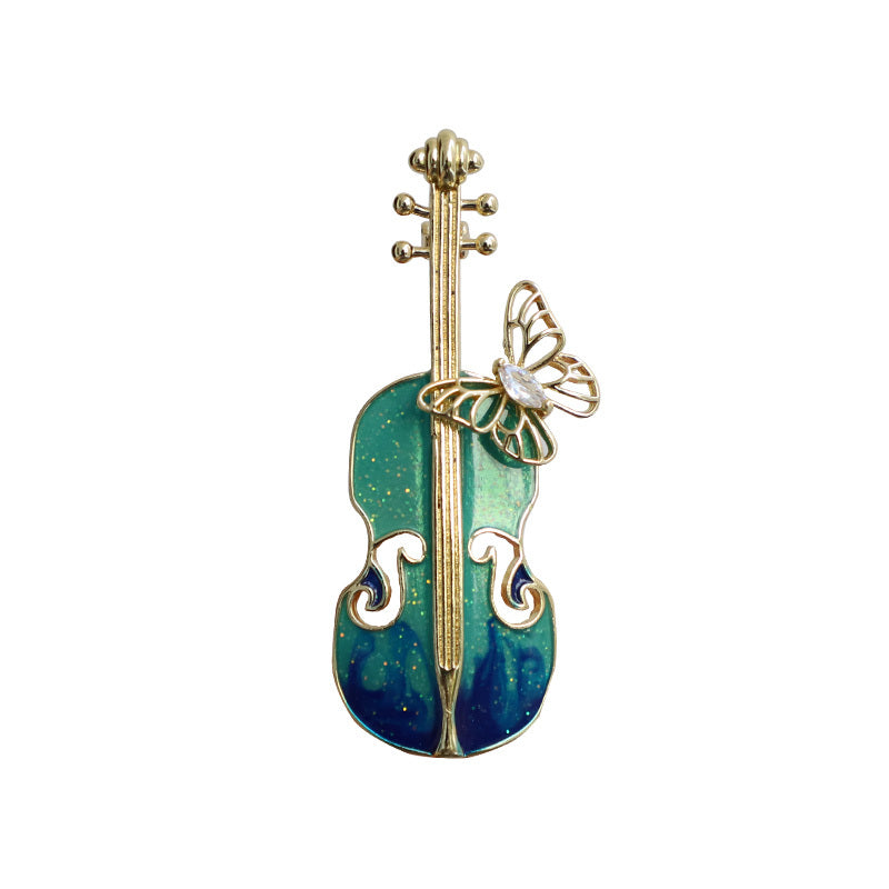 Elegant Rhinestone Oil Dripping Corsage Pin