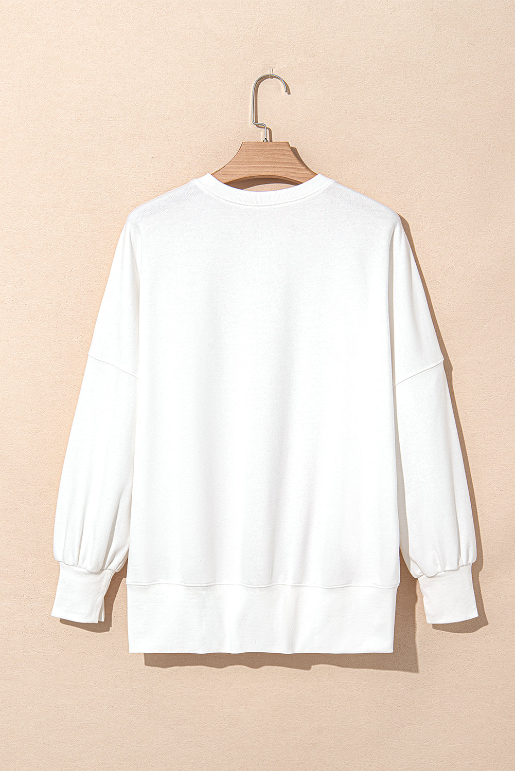 Valentine Bow Sequin Long Sleeve Oversize Sweatshirt