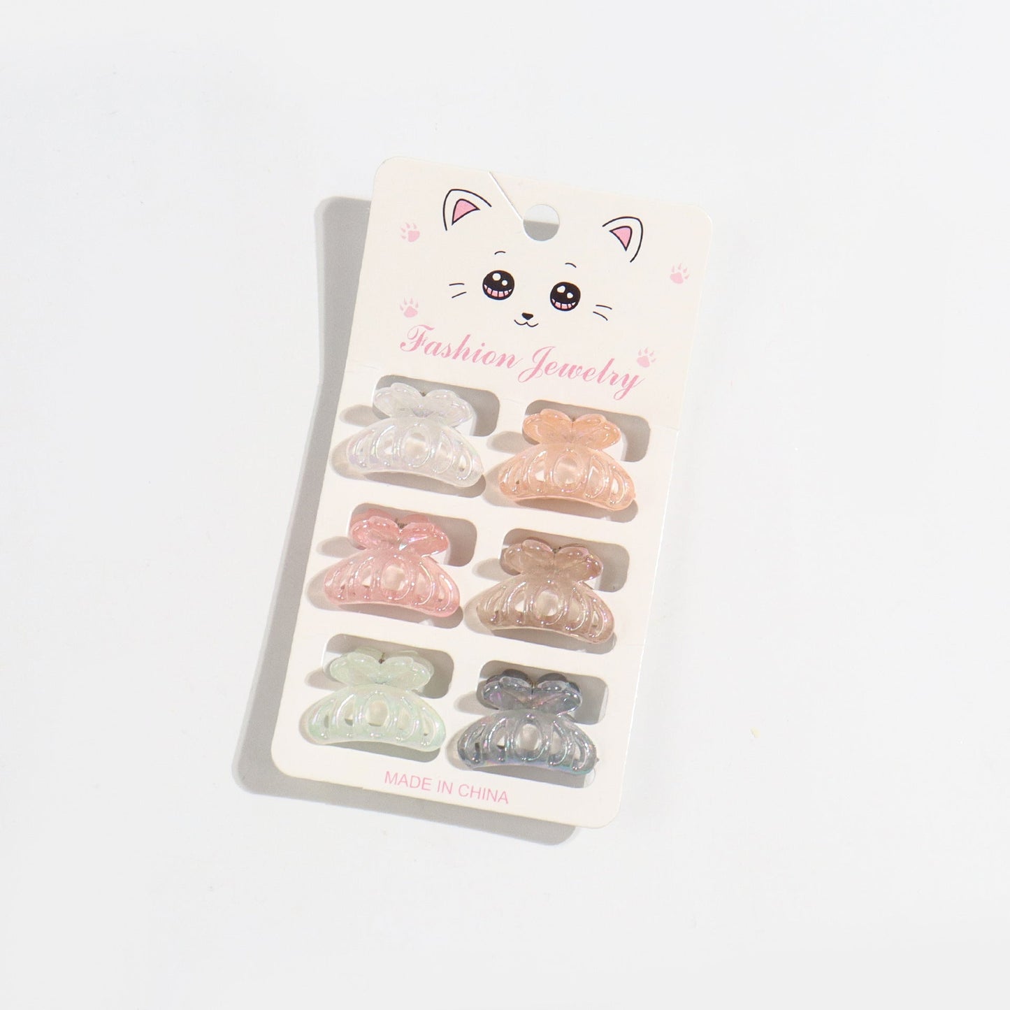Korean Style Mini Claw Clip 6 Cards Jelly Color Barrettes