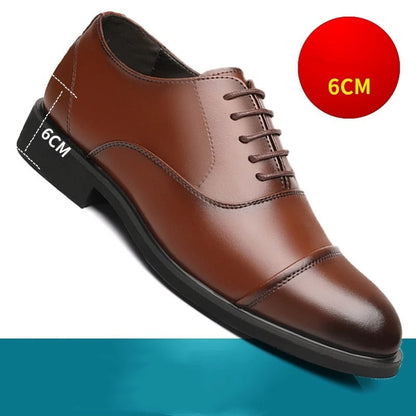 Men's Height Increasing Leather Wedding Shoes