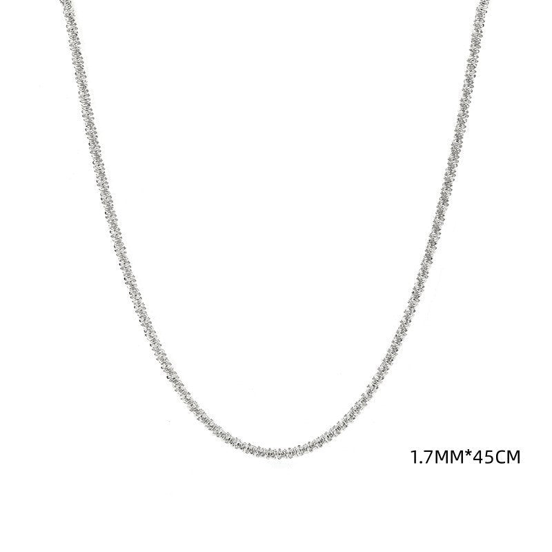 S925 Sterling Silver Octagonal Snake Bones Chain