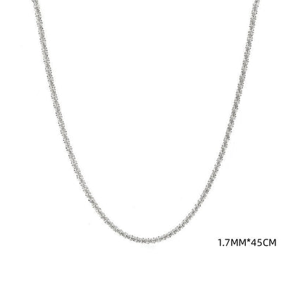 S925 Sterling Silver Octagonal Snake Bones Chain