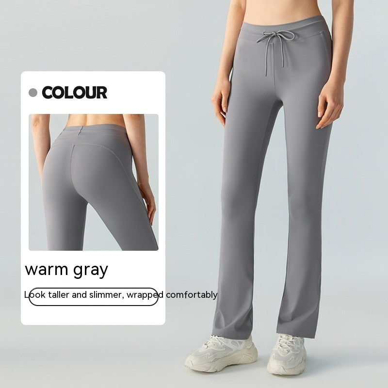 Hip Lifting Yoga Bell-bottom Pants with Pockets