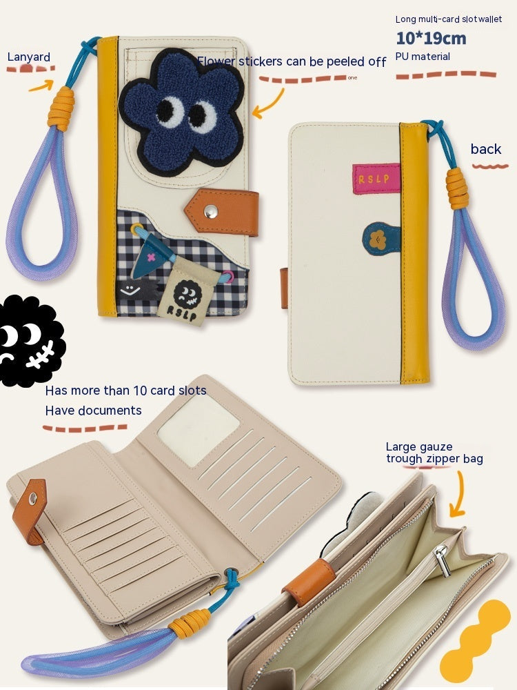 2023 Cute Cartoon Coin Purse Long Zipper