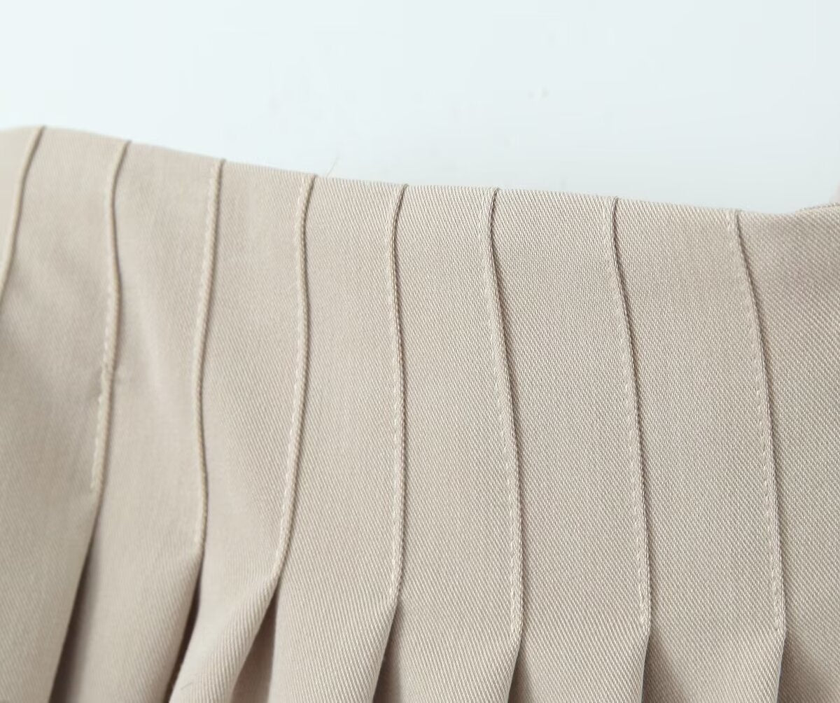 American Retro High Waist Lace-up Skirt