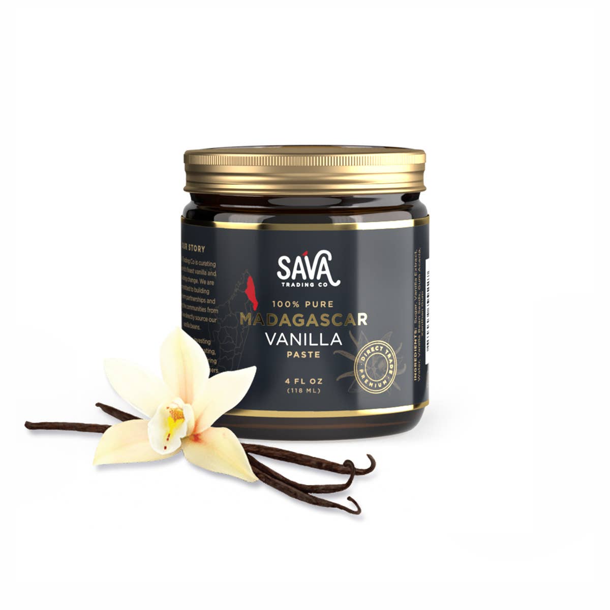 Madagascar Vanilla Bean Paste 4oz