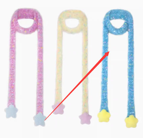 Dopamine Candy Colorful Y2K Spicy Girl Star Woolen Scarf