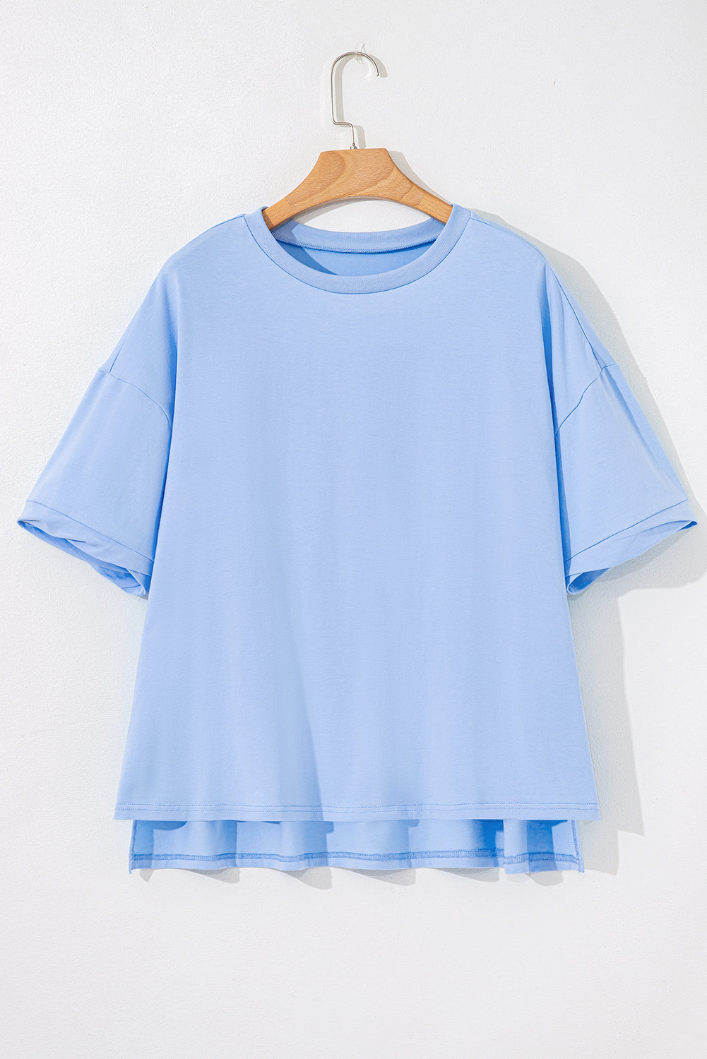 Loose Half Sleeve Hi Low Hem T-Shirt