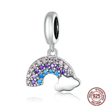 Rainbow Color S925 Sterling Silver Pendant