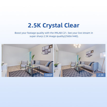 IMILAB C21 WiFi Surveillance Camera - 2.5K Video, Indoor Security, Night Vision