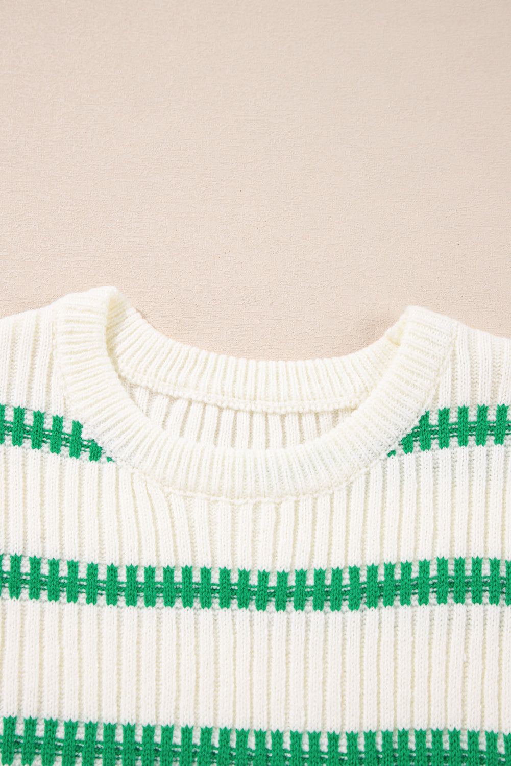 Striped Round Neck Casual Sweater Vest