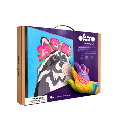 OKTO Clay-by-Numbers Kit – “Raccoon” (11.4” x 11.4”)