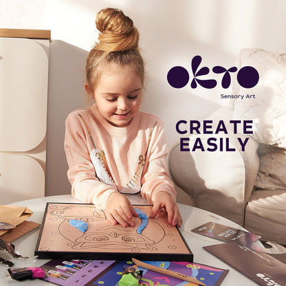 OKTO Clay-by-Numbers Kit – “Owl” (11.4” x 11.4”)