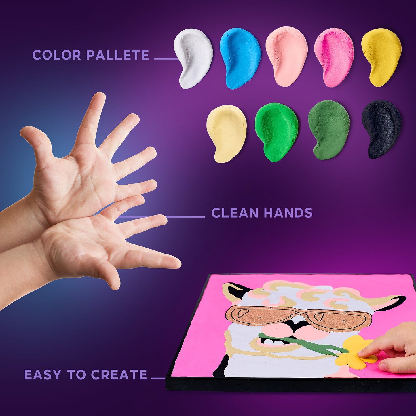 OKTO Clay by Numbers — Lama — (16.54×12.01 in) — Ages 5+