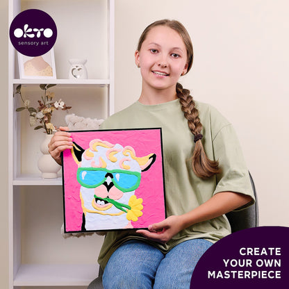 OKTO Clay by Numbers — Lama — (16.54×12.01 in) — Ages 5+