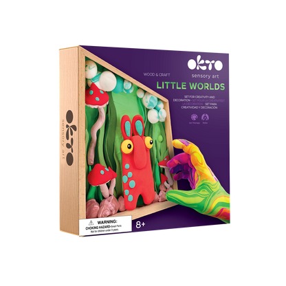OKTO Little Worlds — Mommy Troll — Foam Air‑Dry Clay Wooden Art Kit (~8.3″ Square) — Ages 8+