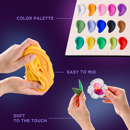 OKTO Air-Dry Clay 3D Painting Kit – 3D Hummingbirds (11.4 x 11.4 in)