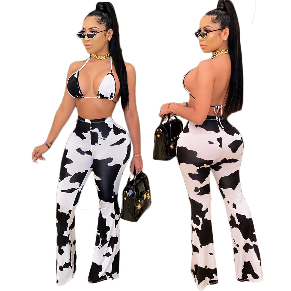 European And American Autumn New Sexy Casual Tight Flared Trousers