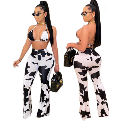 European And American Autumn New Sexy Casual Tight Flared Trousers