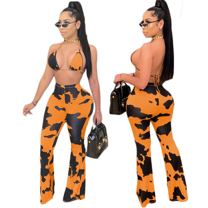 European And American Autumn New Sexy Casual Tight Flared Trousers